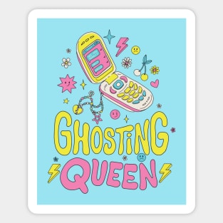 Y2K Style Ghosting Queen Funny Retro 90s Magnet